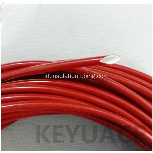 7kv Silikon Dilapisi Fiberglass Dikepang Sleeving